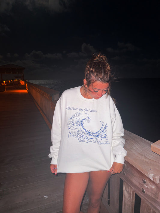 Can't Stop Waves Crewneck
