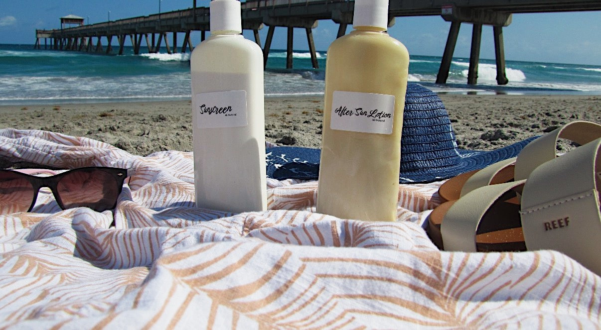 Sunscreen and After Sun Lotion