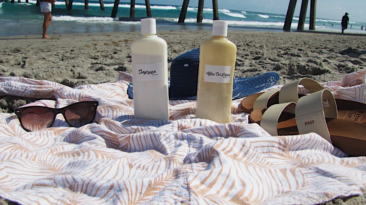 Sunscreen and After Sun Lotion