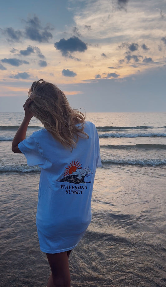 Waves On A Sunset T-Shirt