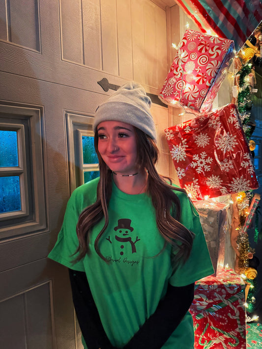 Green Snowman T Shirt