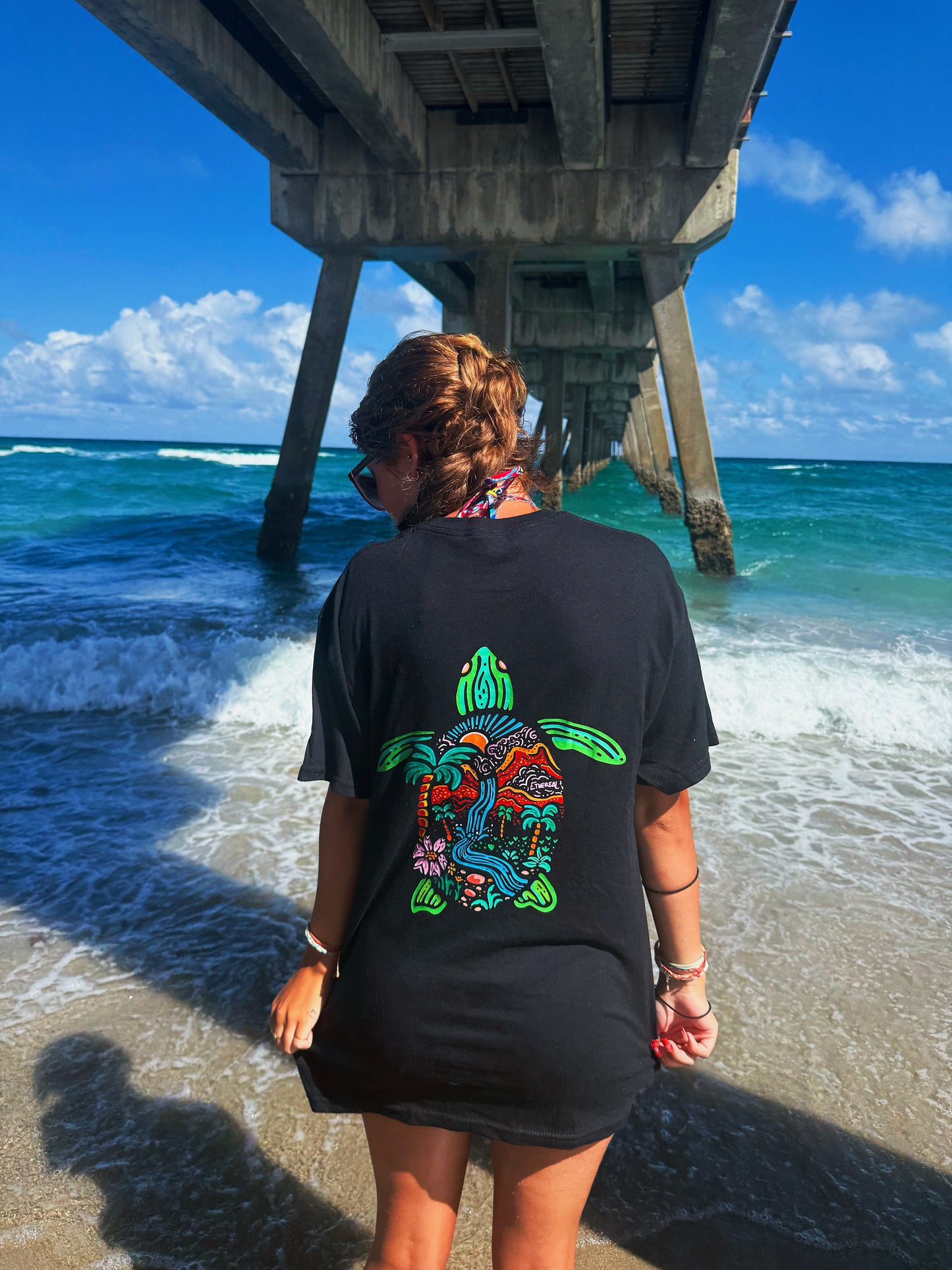 Neon Turtle T Shirt