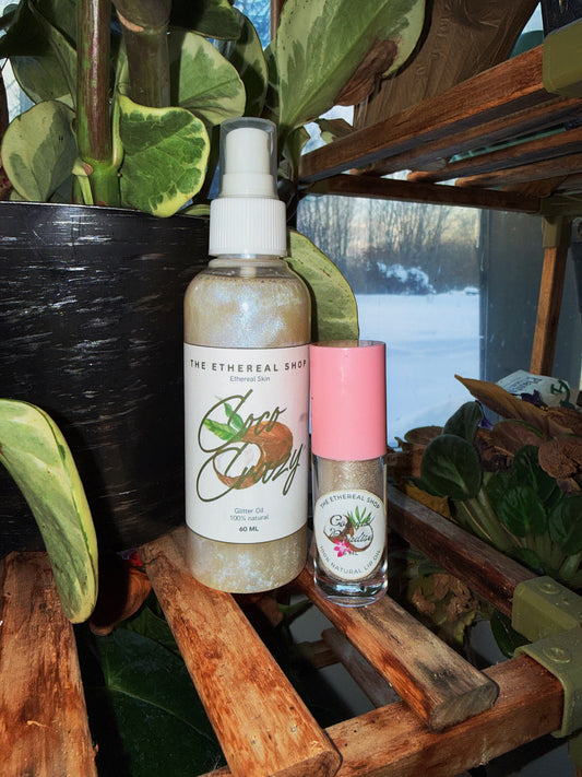 Coconut Body Oil and Lip Gloss Set