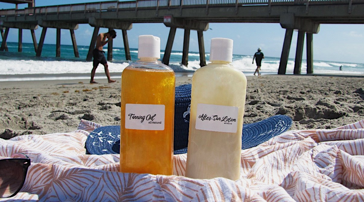 Tanning Oil and After Sun Lotion