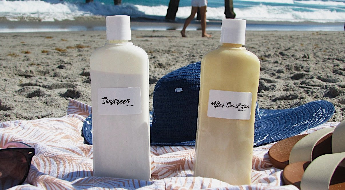 Sunscreen and After Sun Lotion